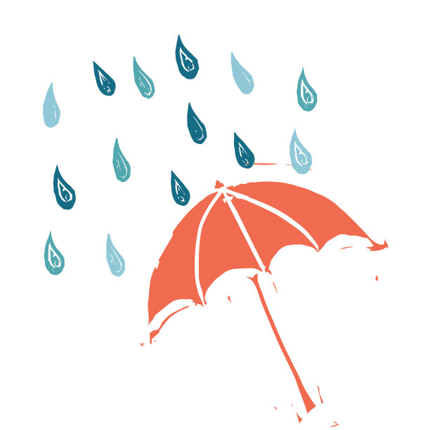 秋天浮雕的伞图片下载