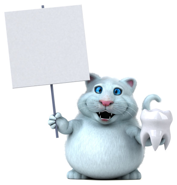 有趣的猫- 3D插图图片下载