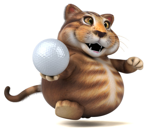 有趣的猫- 3D插图图片下载