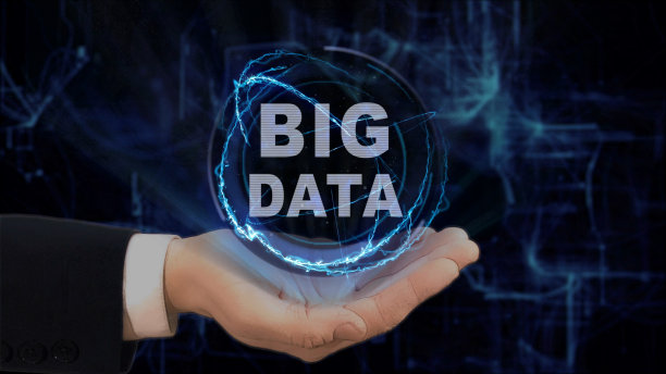 手绘手，大数据概念全息图在手图片下载