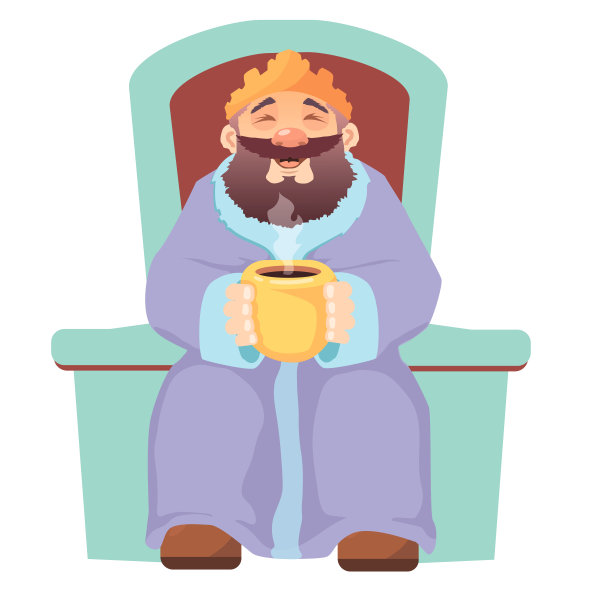 国王喝咖啡图片下载