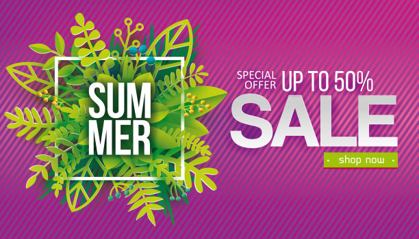 又大又亮的促销纸横幅图片下载