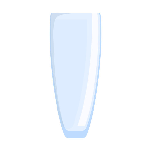 玻璃花瓶矢量孤立在白色背景。现代用玻璃制成的透明花瓶或杯子。矢量图图片下载