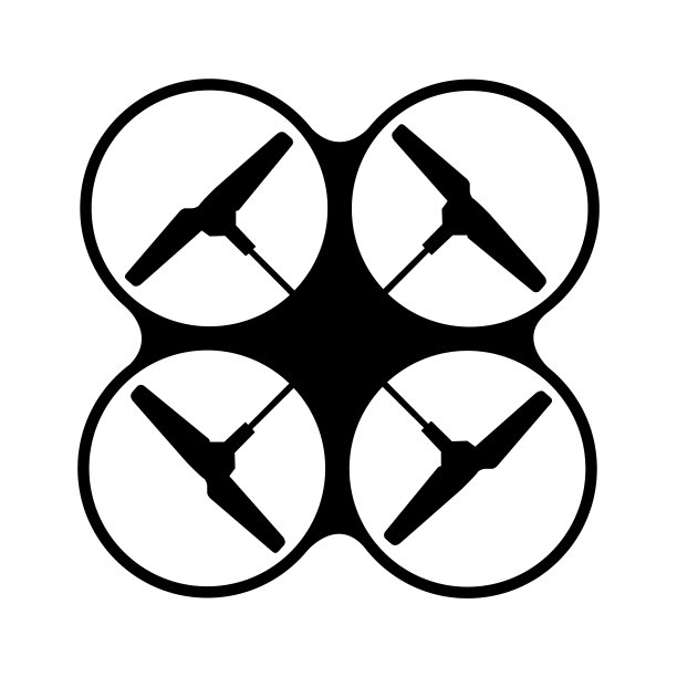 不同的四轴飞行器图标。无人机飞行的图标。俯视图图片下载