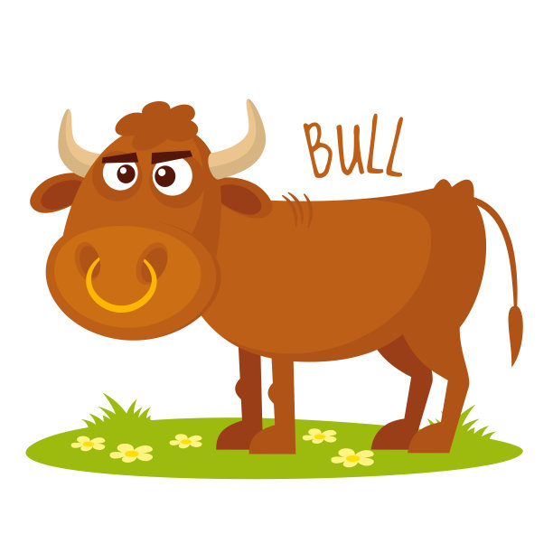 Bull Vector图解孤立图片下载