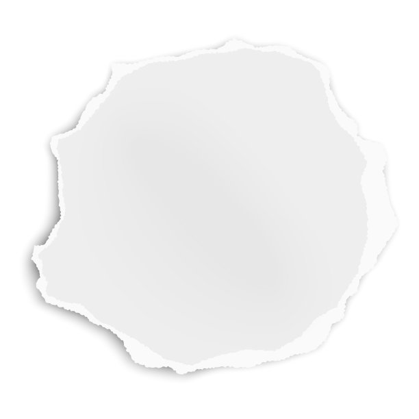 撕破的纸撕裂圆形孤立在白色背景。矢量模板纸设计。图片下载