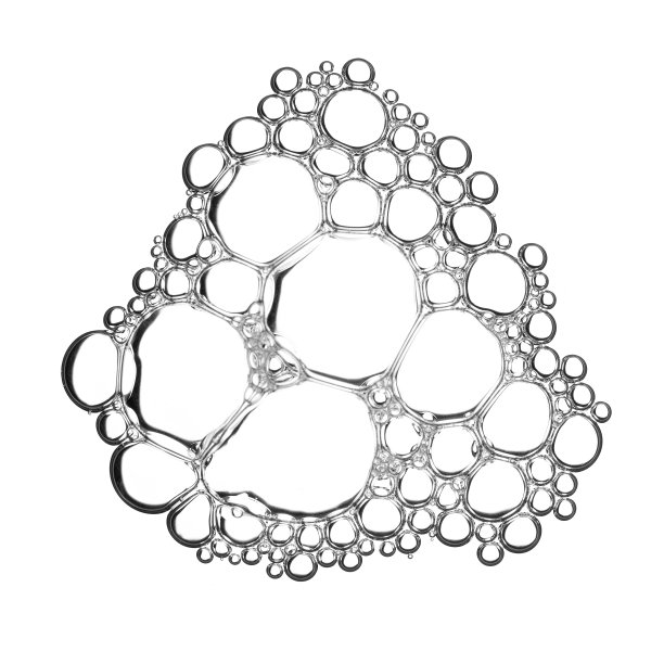 泡沫泡沫从肥皂或洗发水清洗孤立在白色背景上俯视图照片对象设计图片下载