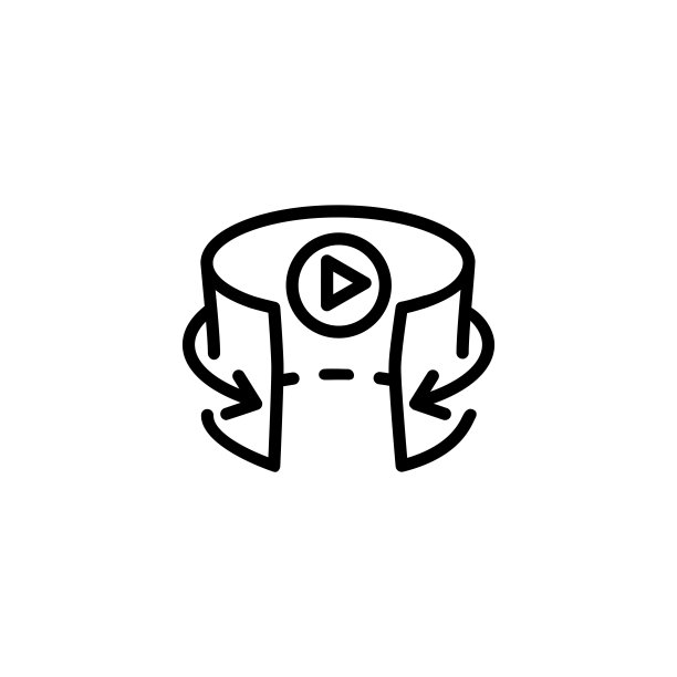 全景视频线路图标图片下载