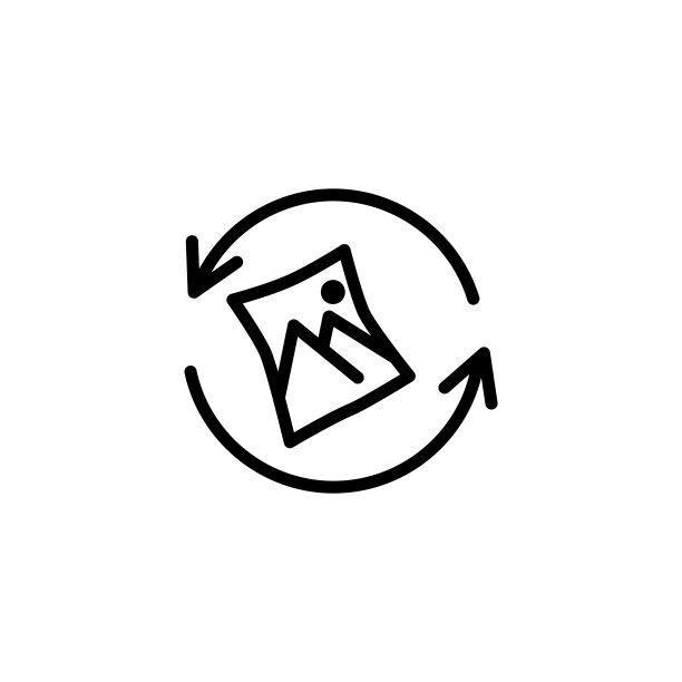 图片与旋转箭头线图标图片下载