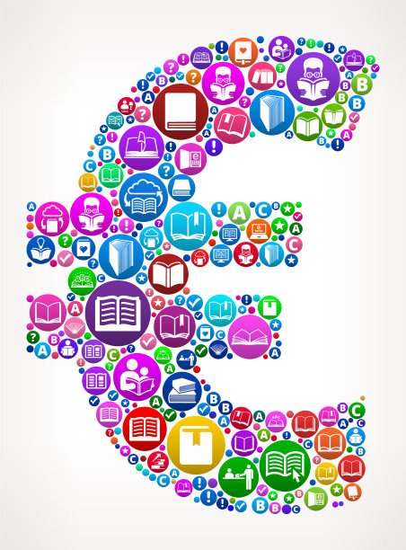 欧洲人书籍和阅读图标背景图片下载