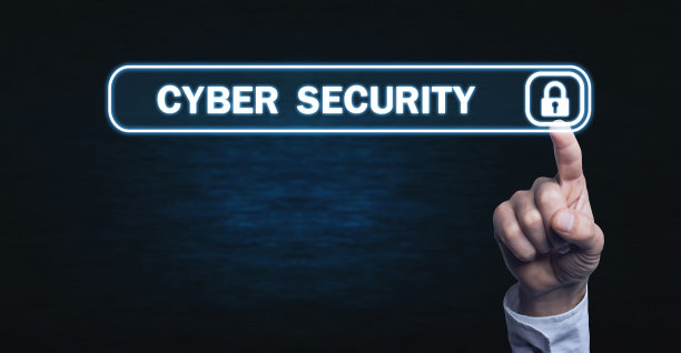 手触摸虚拟屏幕与挂锁图标。网络安全、数据保护和信息安全的概念。图片下载