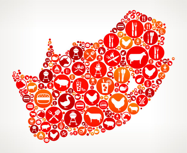 南非烧烤派对图标背景图案图片下载