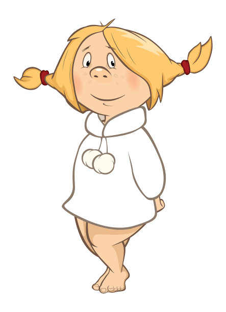 插图可爱的小女孩卡通人物图片下载