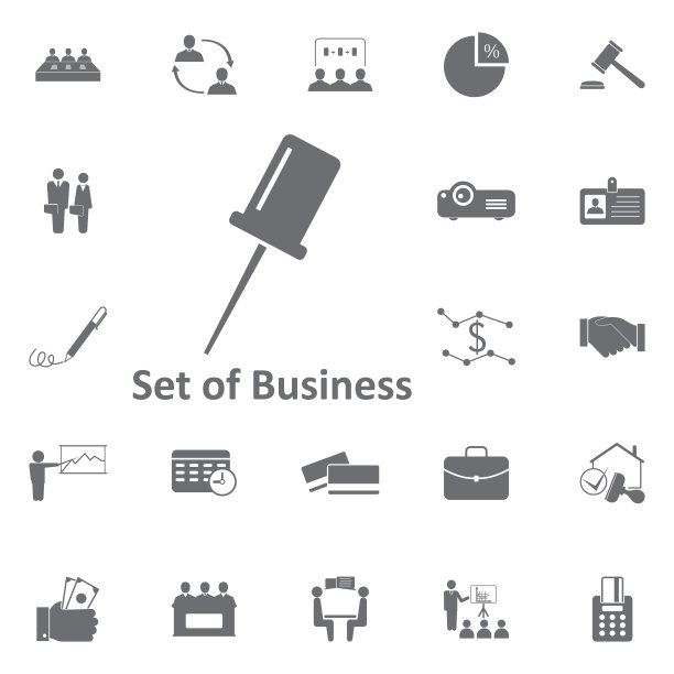 纸推针。简单元素说明。商业大学图标图片下载