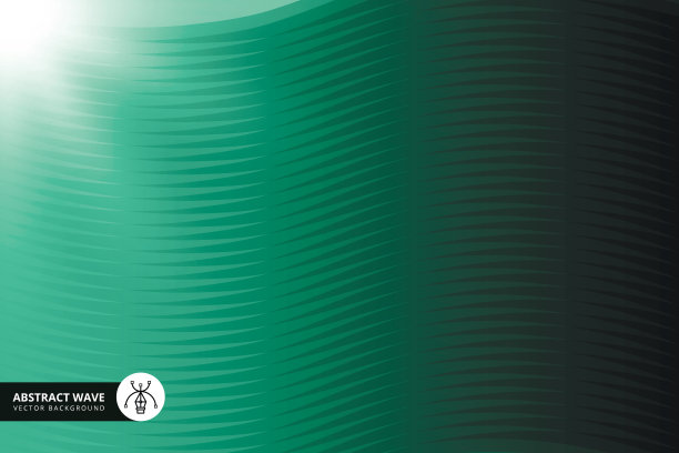 抽象平滑波浪线绿色背景图片下载