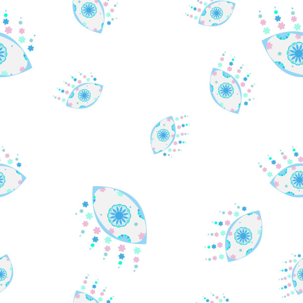 无缝花纹花眼图片下载