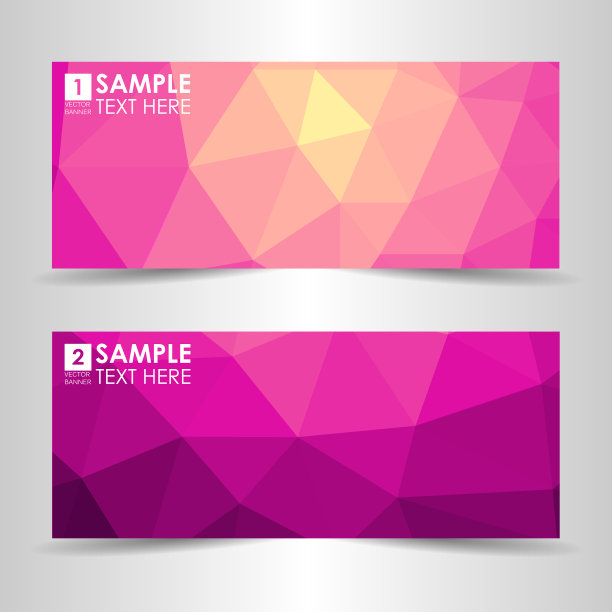 低聚横幅设计图片下载