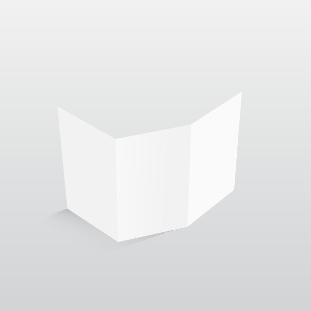 空白三折折纸传单、传单、宣传单。矢量图图片下载