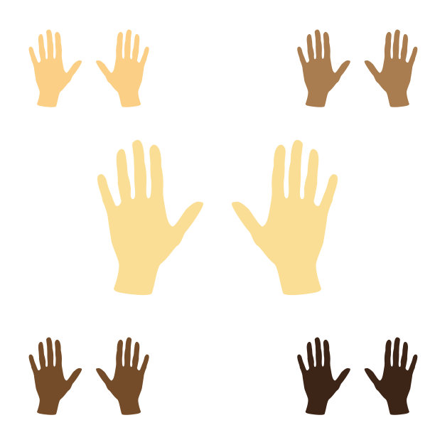 不同颜色手绘插图图片下载