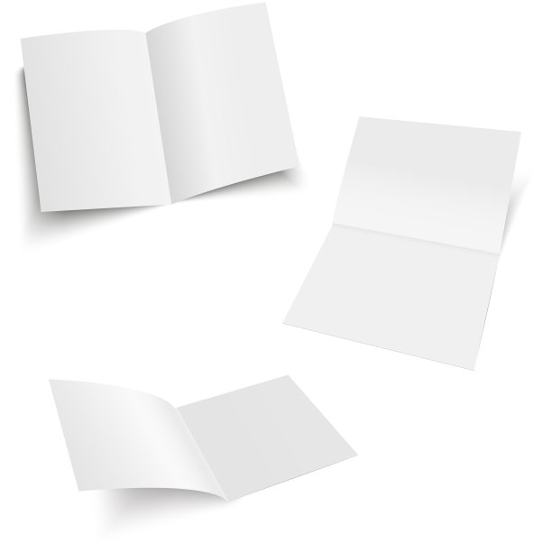 模型打开杂志，杂志，小册子，明信片，传单，名片或小册子。矢量插图。图片下载