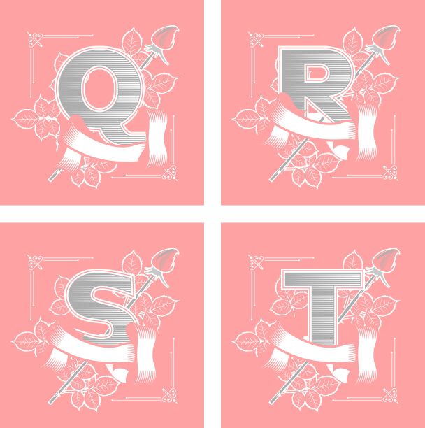 字母字母花图片下载