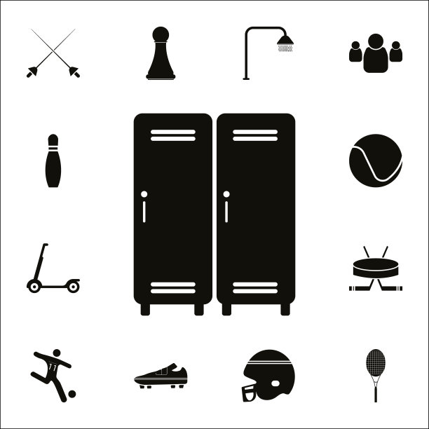 储物柜图标。详细的一套运动图标。优质的平面设计标志。收藏图标之一的网站，网页设计，移动应用程序图片下载