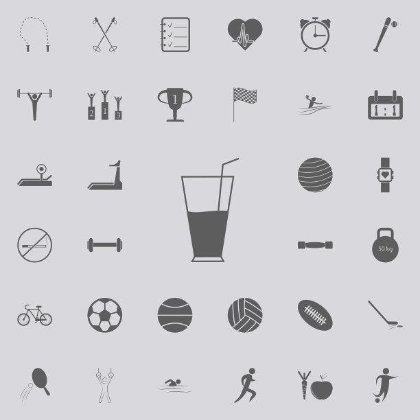 新鲜喝图标。详细的一套运动图标。优质的平面设计标志。收藏图标之一的网站，网页设计，移动应用程序图片下载