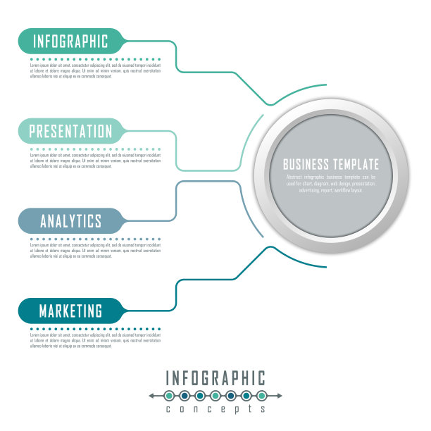 摘要信息图形用于业务模板图表、图表、网页设计、工作流布局图片下载