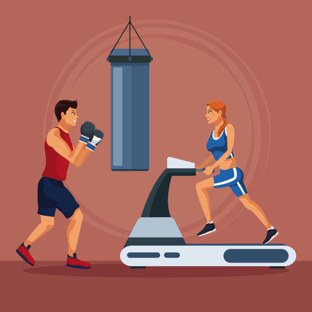 在健身房健身的人图片下载