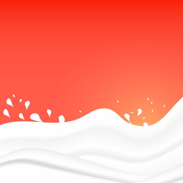 牛奶溅插图。美味牛奶设计元素素材图片