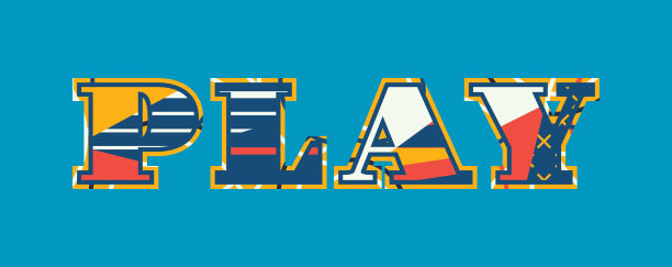 玩概念文字艺术插图图片下载