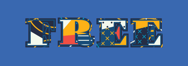 免费概念字艺术插图图片下载