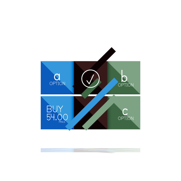 方形选项信息图表横幅。数据信息可视化，几何设计图片下载