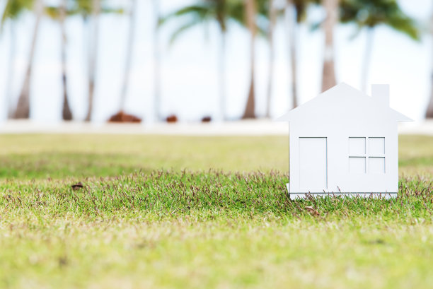 热带海滩的小房子图片下载