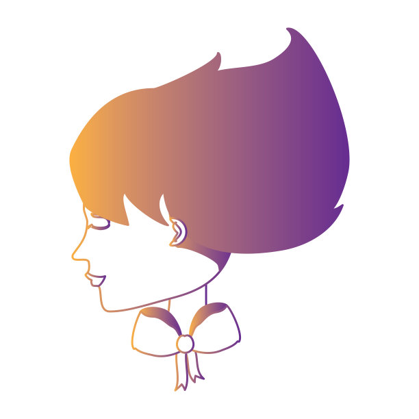 一个女人的侧面设计图片下载