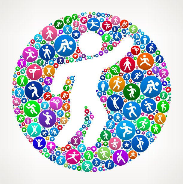 男人在运动健身图标模式背景图片下载