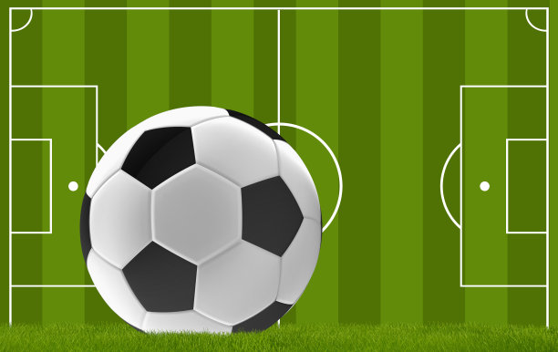 足球与足球场3d渲染图片下载