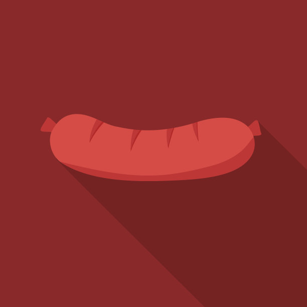 平的香肠插图图片下载