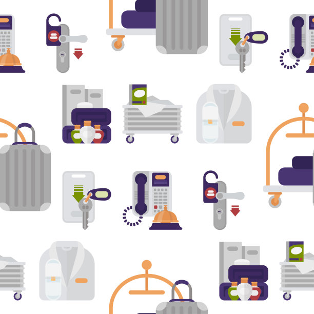 酒店工作人员个人专业服务男女工作制服对象旅舍经理矢量插图图片下载