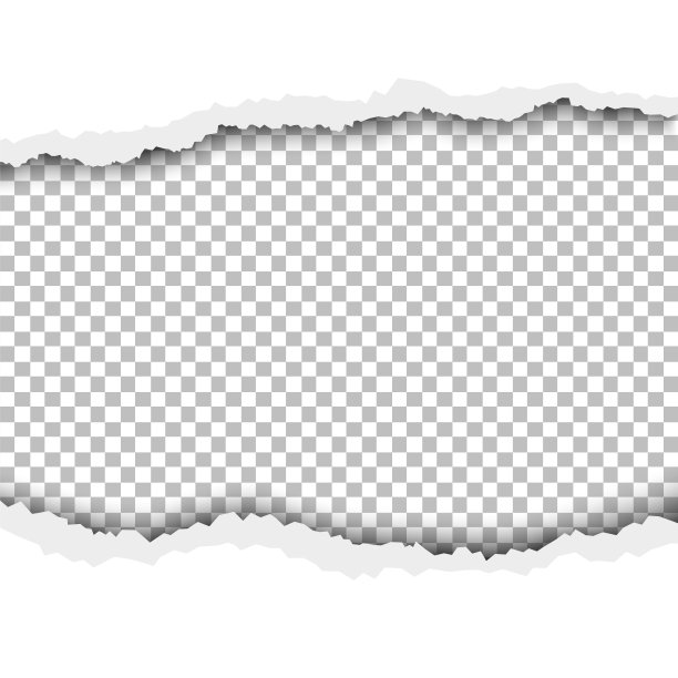 白色纸张上的破洞，背景是透明的。矢量模板纸设计。图片下载