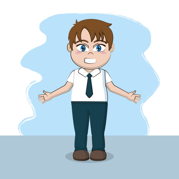 卡通可爱的小学生图片下载