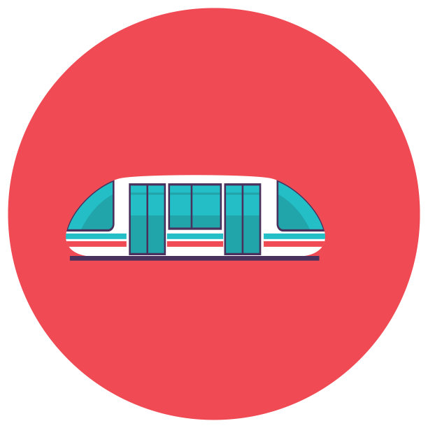 交通图标设置在平面设计风格图片下载