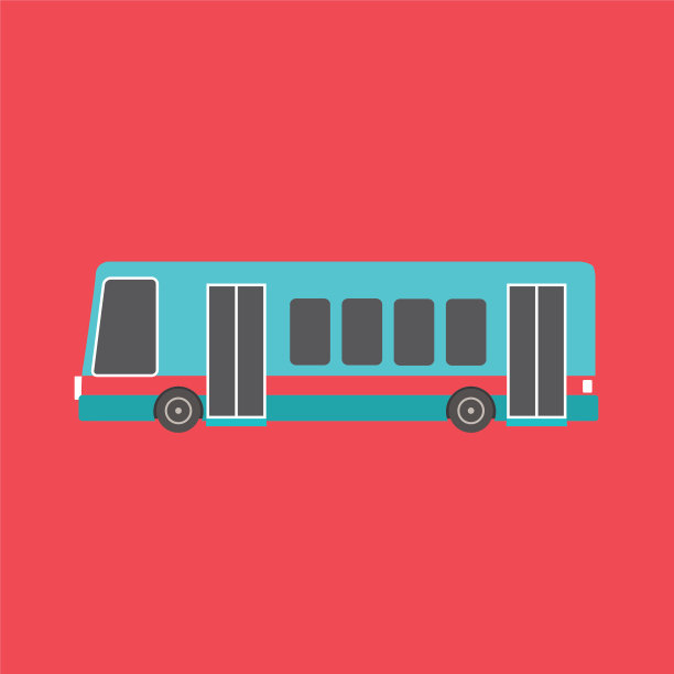 交通图标设置在平面设计风格图片下载