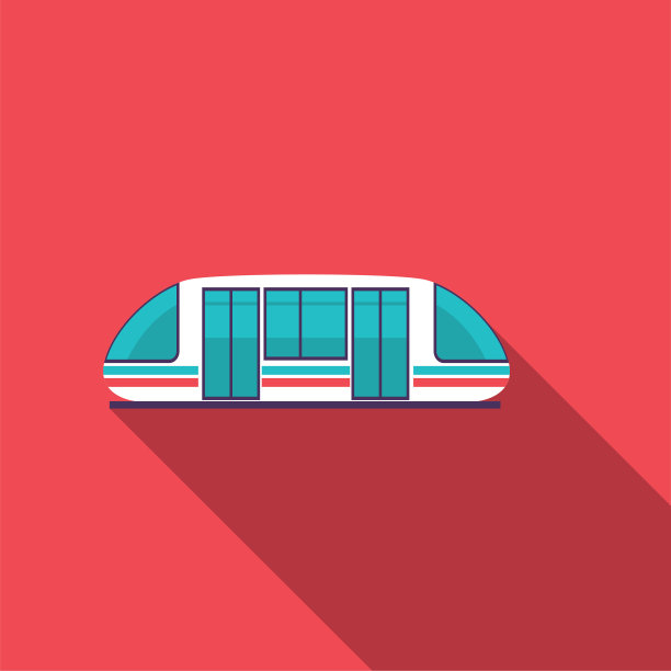 交通图标设置在平面设计风格图片下载