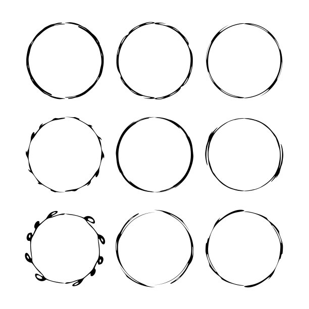 一套黑色空grunge框架。矢量插图。图片下载