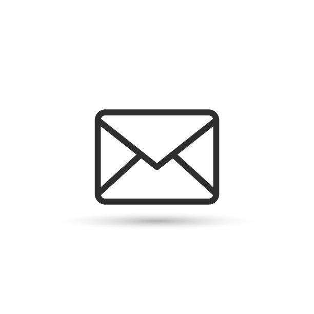 邮件信封轮廓图标，简约平面设计风格，矢量。图片下载