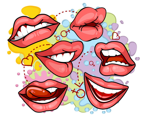 不同的唇彩背景图片下载