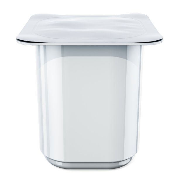 空白的白色容器包装酸奶，冰淇淋或甜点。图片下载