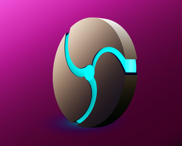 在紫色背景上发光的绿色霓虹灯指尖陀螺图片下载