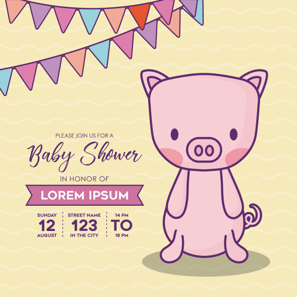 婴儿淋浴设计图片下载